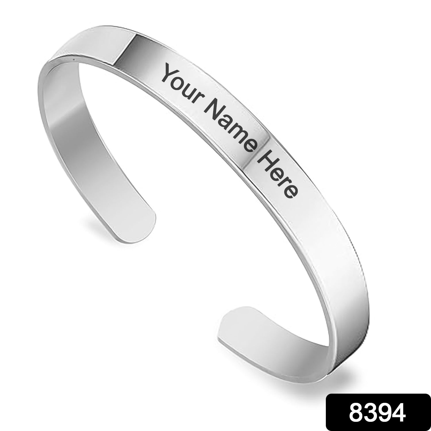 Customized  Personalized Stylish Kada Bracelet (1 Pc  Silver) Customized  Personalized Stylish Kada Bracelet (1 Pc  Silver)